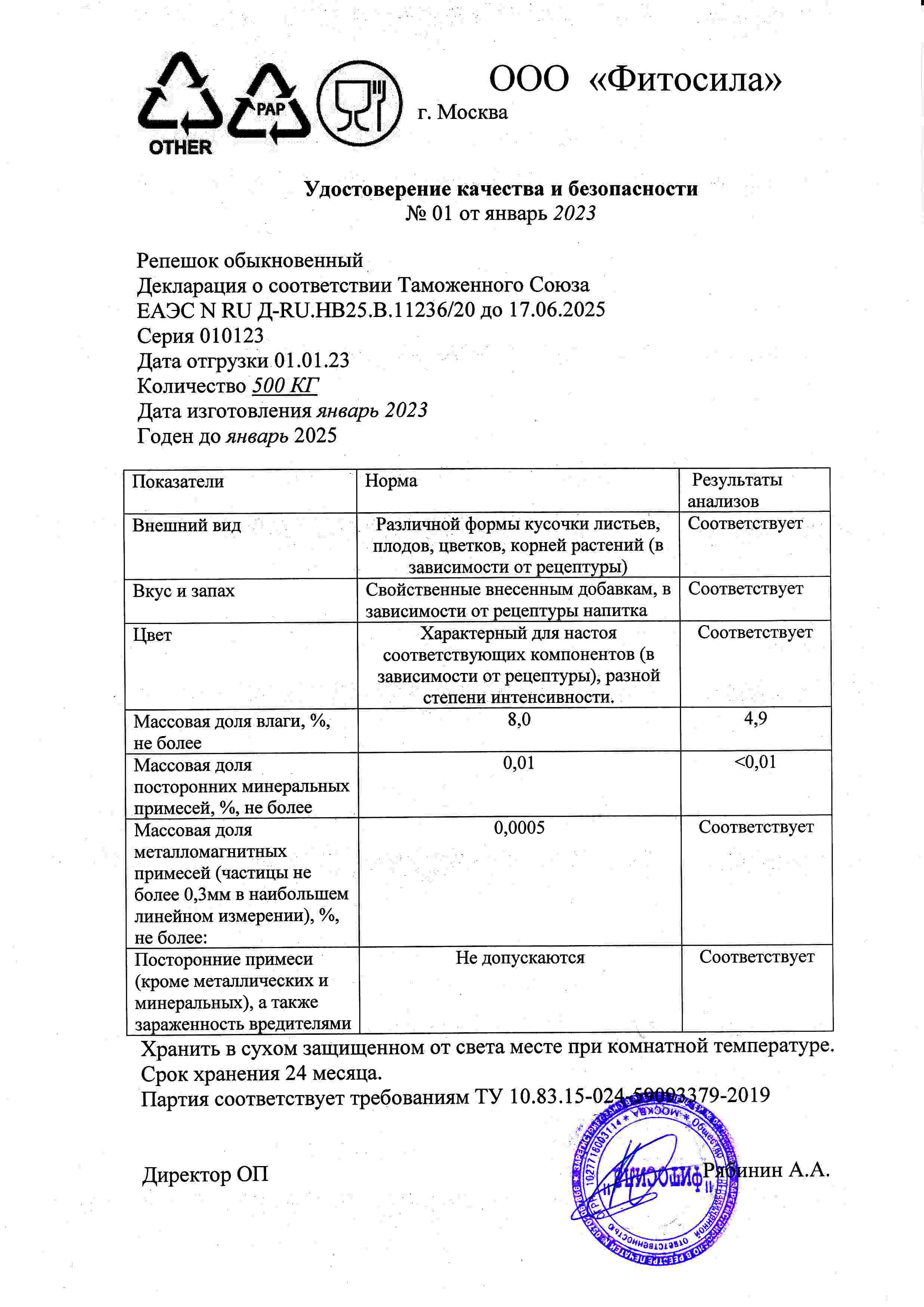 Паспорт №010123